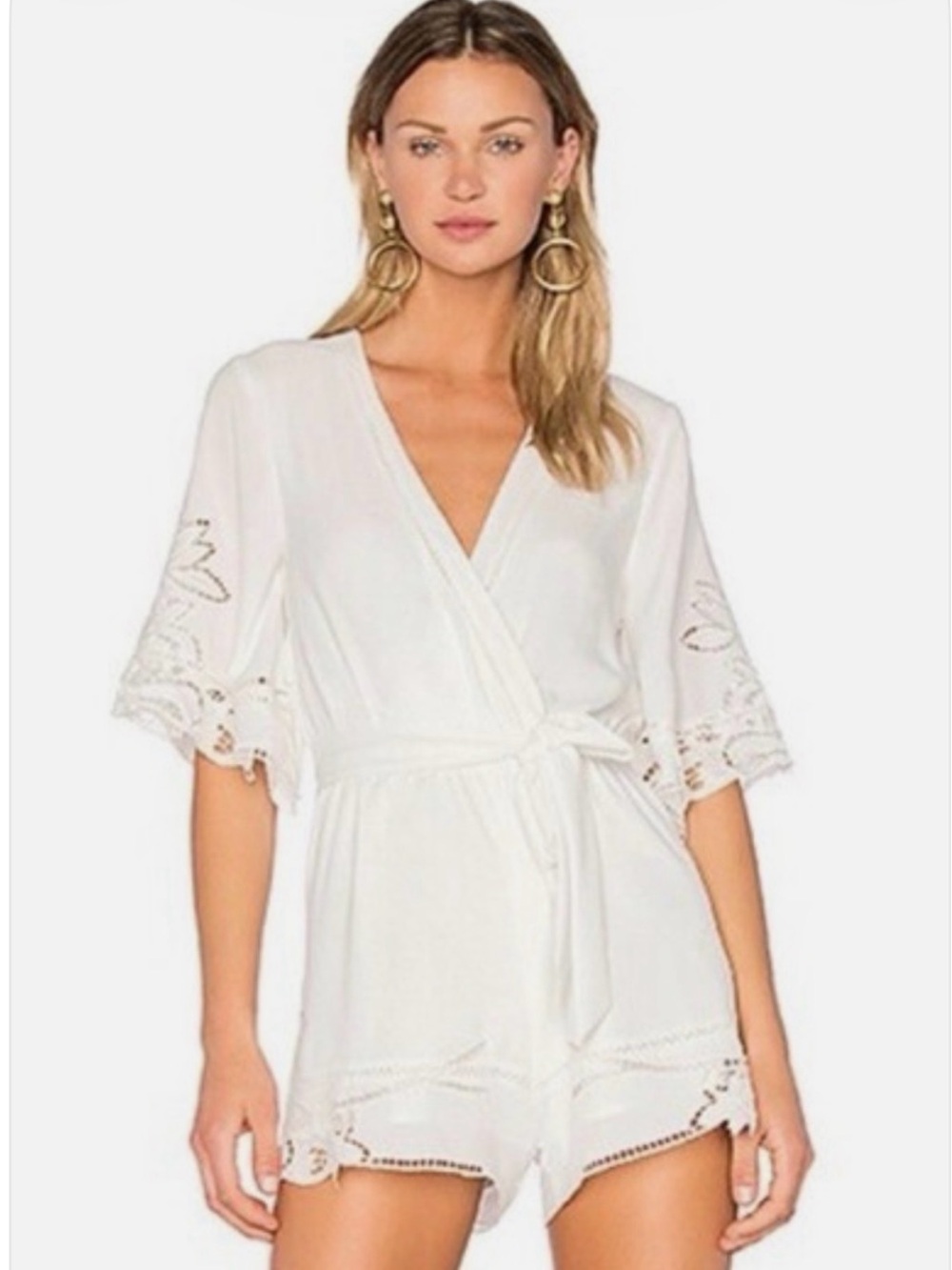 Lovers + Friends Brixton Romper White Bridal Bachelorette Playsuit Small